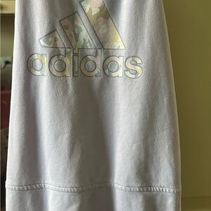 Adidas Gray Sweatshirt with Multicolor Logo